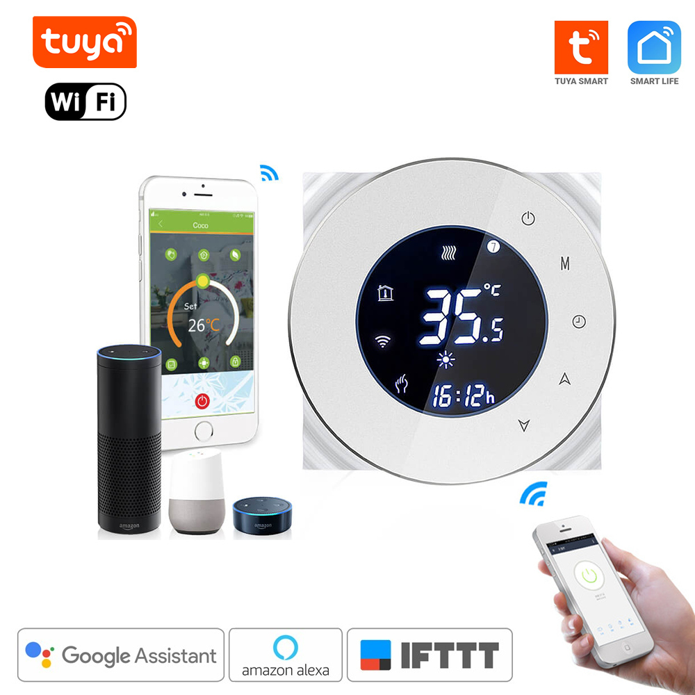 WiFi inteligentný Termostat Dry contact biela- Tuya Smart Life