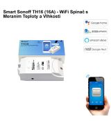 Smart Sonoff TH16 (16A) - WiFi Spínač s Meraním Teploty a Vlhkosti