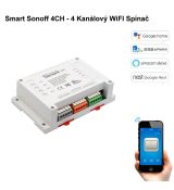 Smart Sonoff 4CH - 4 Kanálový WiFI Spínač