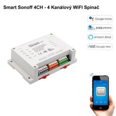 Smart Sonoff 4CH - 4 Kanálový WiFI Spínač