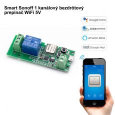 Smart Sonoff Modul 1 kanálový bezdrôtový prepínač WiFi 5V (eWelink)