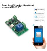 Smart Sonoff Modul 1 kanálový bezdrôtový prepínač WiFi 12V (eWelink)