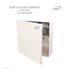 GSM ústredňa ESIM384 v skrinke so zdrojom