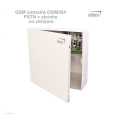 GSM ústredňa ESIM384 PSTN v skrinke so zdrojom