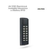 JA-123E Zbernicová vonkajšia klávesnica s čítačkou RFID