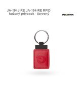 Jablotron JA-194-RE RFID kožený prívesok - červený