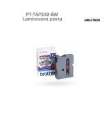 PT-TAPE18 -BW Laminovaná páska