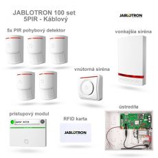 JABLOTRON 100 set 5xPIR Káblovy systém