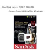 SanDisk micro SDXC 128 GB Extreme Pro A1 UHS-I (V30) + SD adaptér
