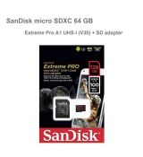 SanDisk micro SDHC 32 GB Extreme Pro A1 UHS-I (V30) + SD adaptér