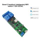 Smart 2 kanálový inteligentný WiFi switch 7-32V DC/AC (eWelink)