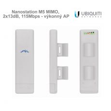 Ubiquiti Nanostation M5 MIMO, 2x13dB, 115Mbps - výkonný AP