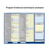 Program Evidencia technických preukazov