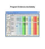 Program Evidencia dochádzky