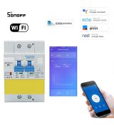 WiFi inteligentný Istič 2P 63A Elektromer+Prúdový chránič (eWelink)