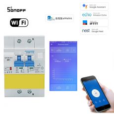 WiFi inteligentný Istič 2P 63A Elektromer+Prúdový chránič (eWelink)