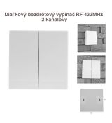 Diaľkový bezdrôtový vypínač RF 433MHz - 2 kanálový