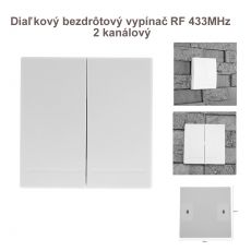 Diaľkový bezdrôtový vypínač RF 433MHz - 2 kanálový