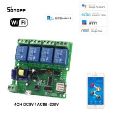 Sonoff 4CH DC5V /AC85-230V 4 Kanálový WiFI Spínač