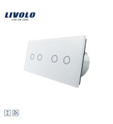 LIVOLO Žalúziový ovládač RF - biely 2-rámik VL-2C702WR-11