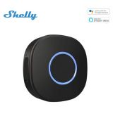 Shelly Button 1, batériové tlačidlo, čierne, WiFi