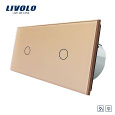 LIVOLO VL-2C701DR-13 Dotykový stmievač osvetlenia RF - zlatý