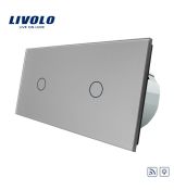 LIVOLO VL-2C701DR-15 Dotykový stmievač osvetlenia RF - strieborný