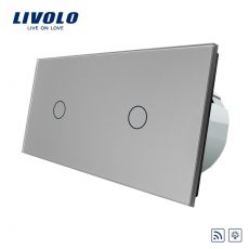 LIVOLO VL-2C701DR-15 Dotykový stmievač osvetlenia RF - strieborný