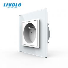 LIVOLO VL-C7C1FR-11 Elektrická zásuvka FR - biela