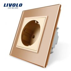 LIVOLO VL-C7C1-13 Elektrická zásuvka EU - zlatá