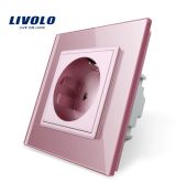 LIVOLO VL-C7C1-17 Elektrická zásuvka EU - ružová