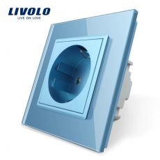 LIVOLO VL-C7C1-19 Elektrická zásuvka EU - modrá