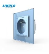 LIVOLO VL-C7C1FR-19 Elektrická zásuvka FR - modrá