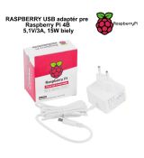 RASPBERRY USB adaptér pre Raspberry Pi 4B 5,1V/3A, 15W biely