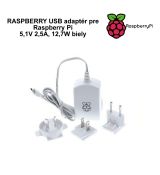 RASPBERRY USB adaptér pre Raspberry Pi 5,1V 2,5A, 12,7W biely