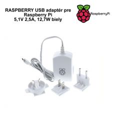 RASPBERRY USB adaptér pre Raspberry Pi 5,1V 2,5A, 12,7W biely