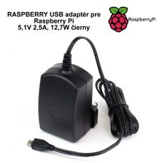 RASPBERRY USB adaptér pre Raspberry Pi 5,1V 2,5A, 12,7W čierny