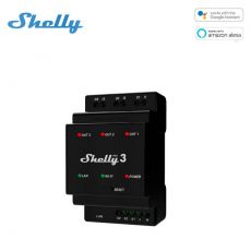 Shelly PRO 3 WiFi + Ethernet 3-gangový inteligentný reléový prepínač s podporou na DIN lištu