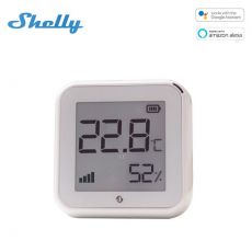 Shelly PLUS H&T Wi-Fi + Bluetooth snímač vlhkosti a teploty s displejom (biely)