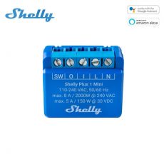 Shelly PLUS 1 Mini R3, jednokanálový WiFi inteligentný reléový spínač (8A)